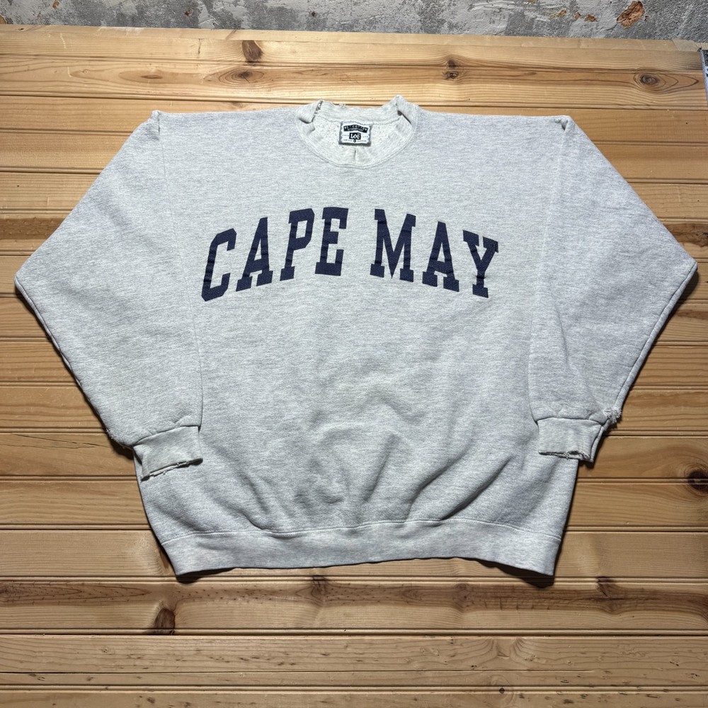 Vintage 90s Lee Cape May New Jersey Crewneck Pullover Souvenir Sweatshirt USA XL