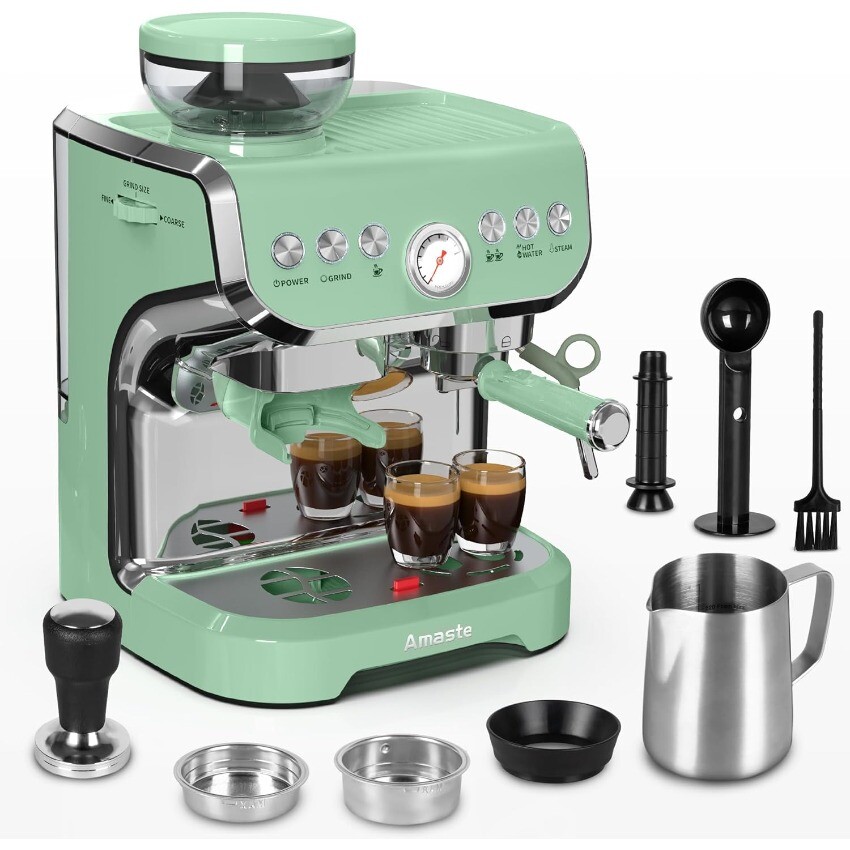 Amaste Espresso Machine , 15 Bar Espresso Machine with Steam Wand slash prices