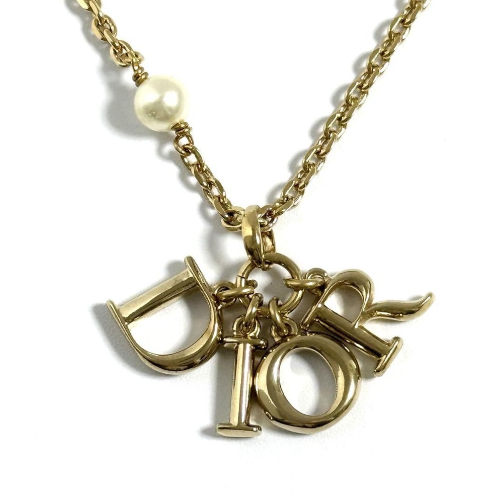 Christian Dior Evolution Pendant Necklace in Gold Tone