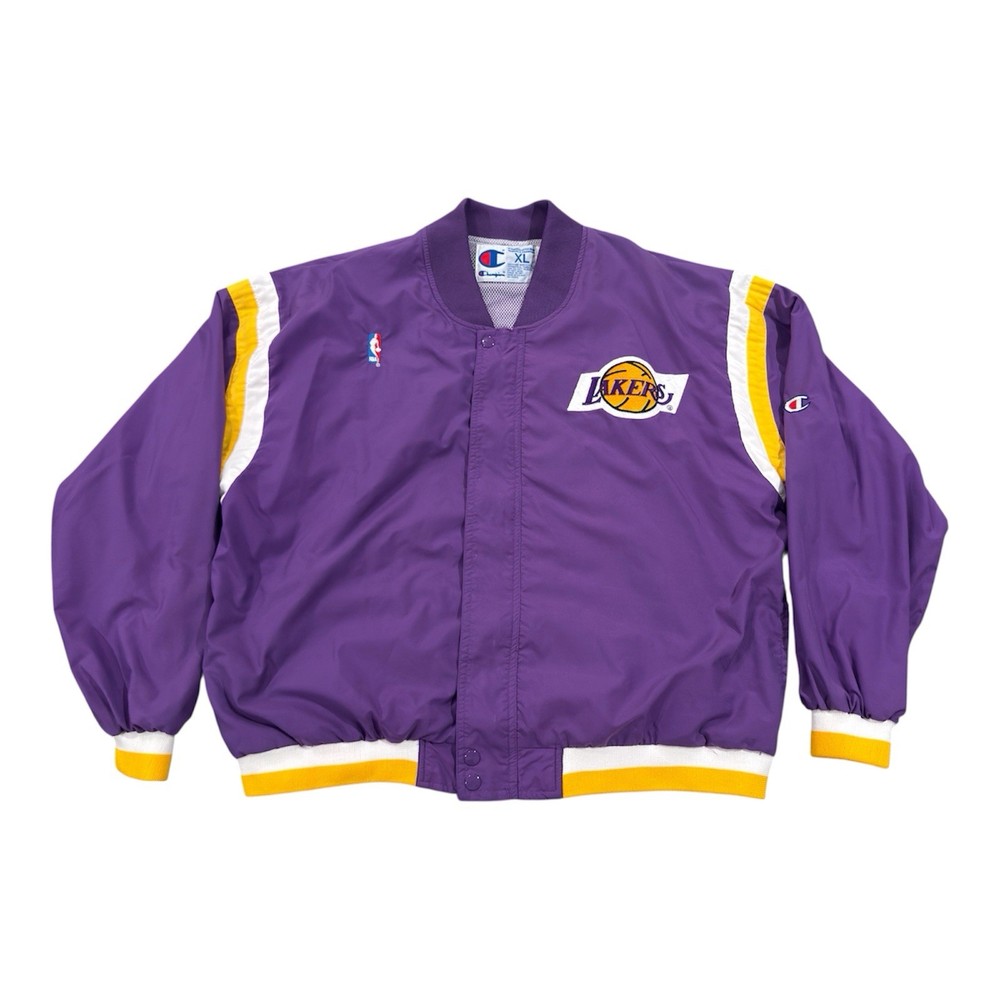 Vintage Champion Los Angeles Lakers Jacket Sz XL NBA Warm Up Authentic 80s