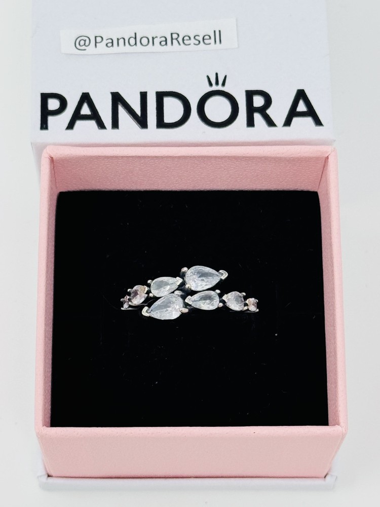 Brand New Pandora Sparkling Overlapping Band Ring for Stylish Elegance