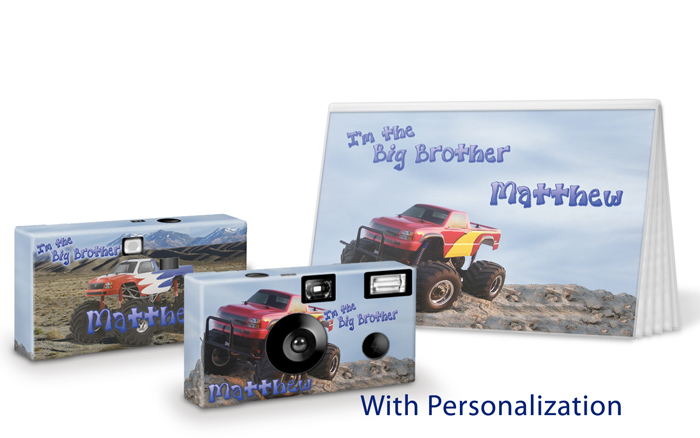 I'm The Big Brother Gift Disposable Camera & Album - Monster Truck (PK-502)