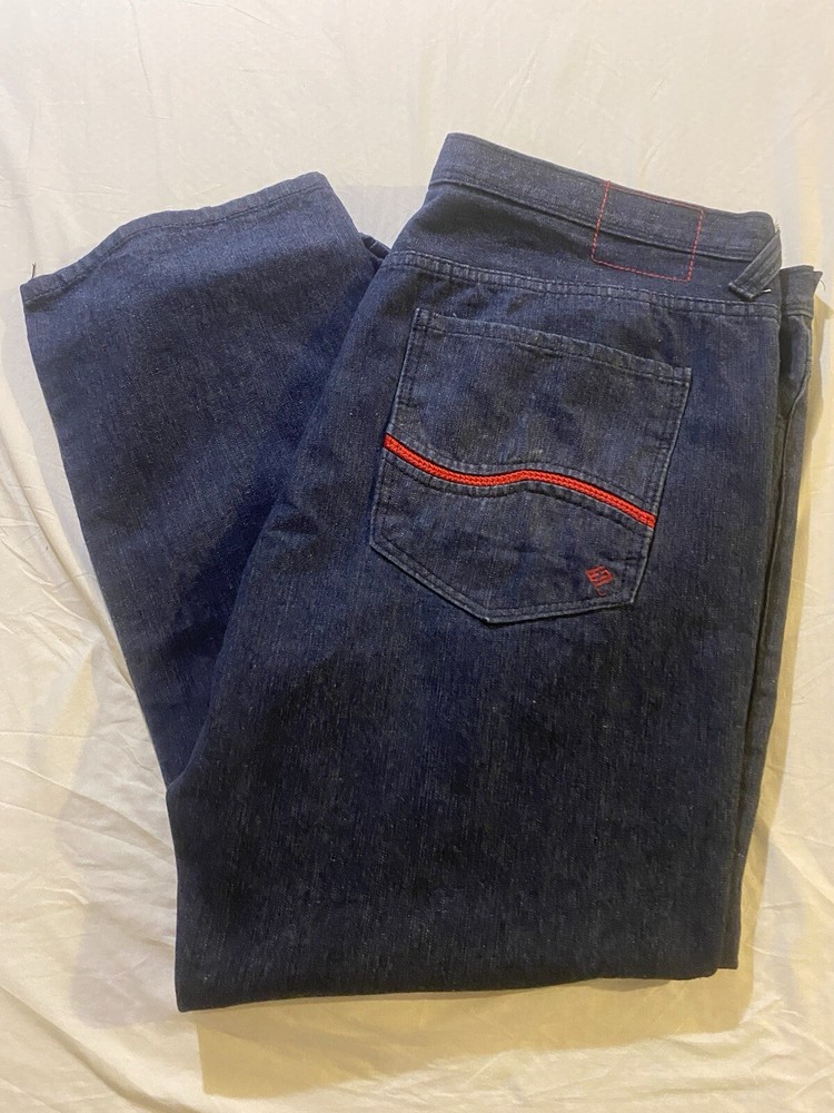 Enyce Men's 48 Baggy Y2K Retro Hip Hop Wide Leg Denim Jeans with Embroidery