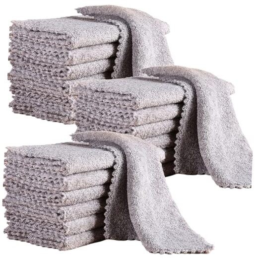 20-Pack Soft Absorbent Coral Velvet Dish Cloths 10x10 Inch  