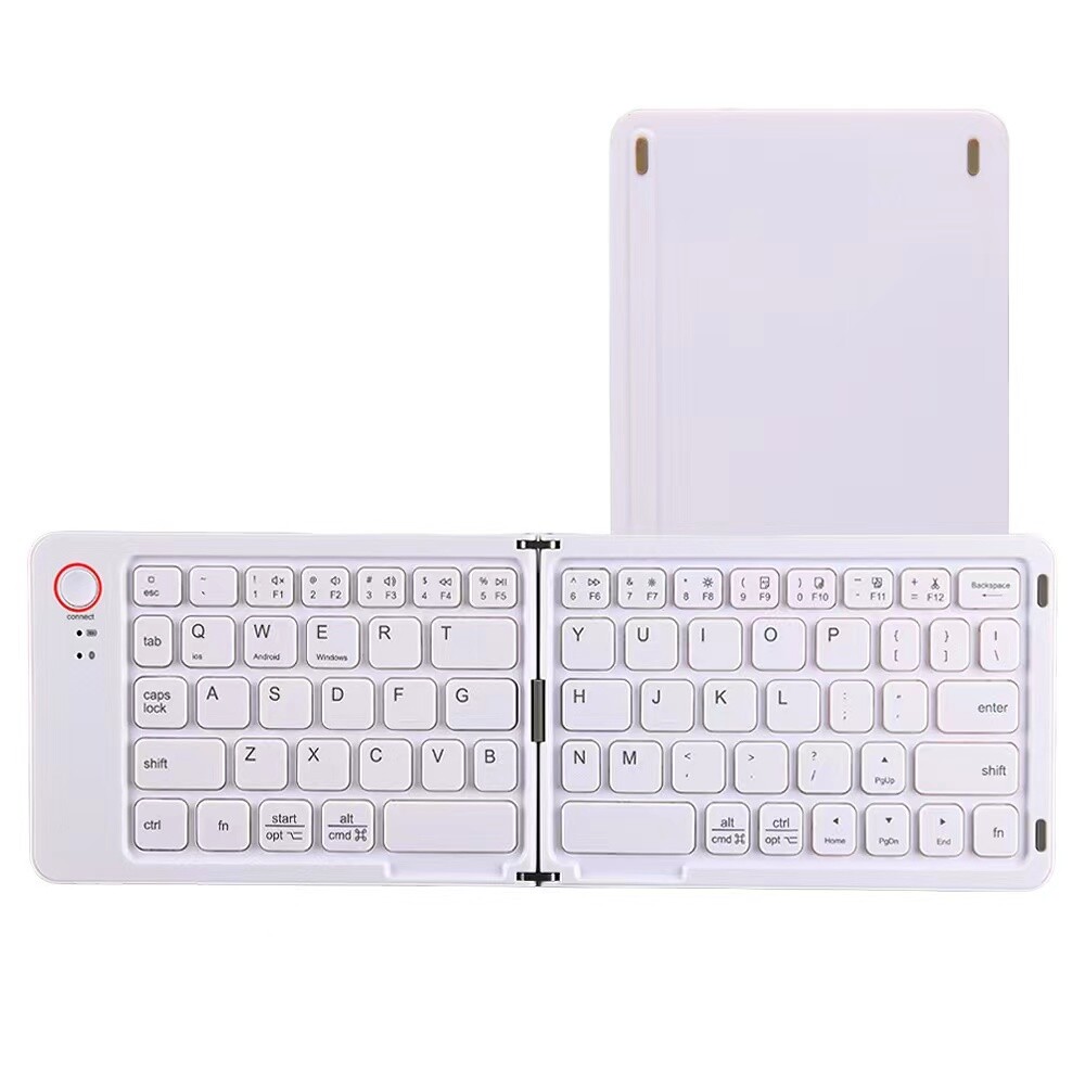 Ultra Slim Foldable Bluetooth Keyboard with USB-C Rechargeable Portability