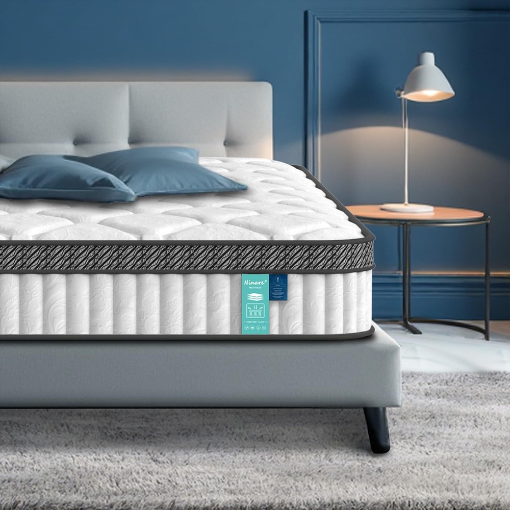 Memory Foam and Spring Mixed Mattress, Medium Hardness, Sports Isolation, Edg...