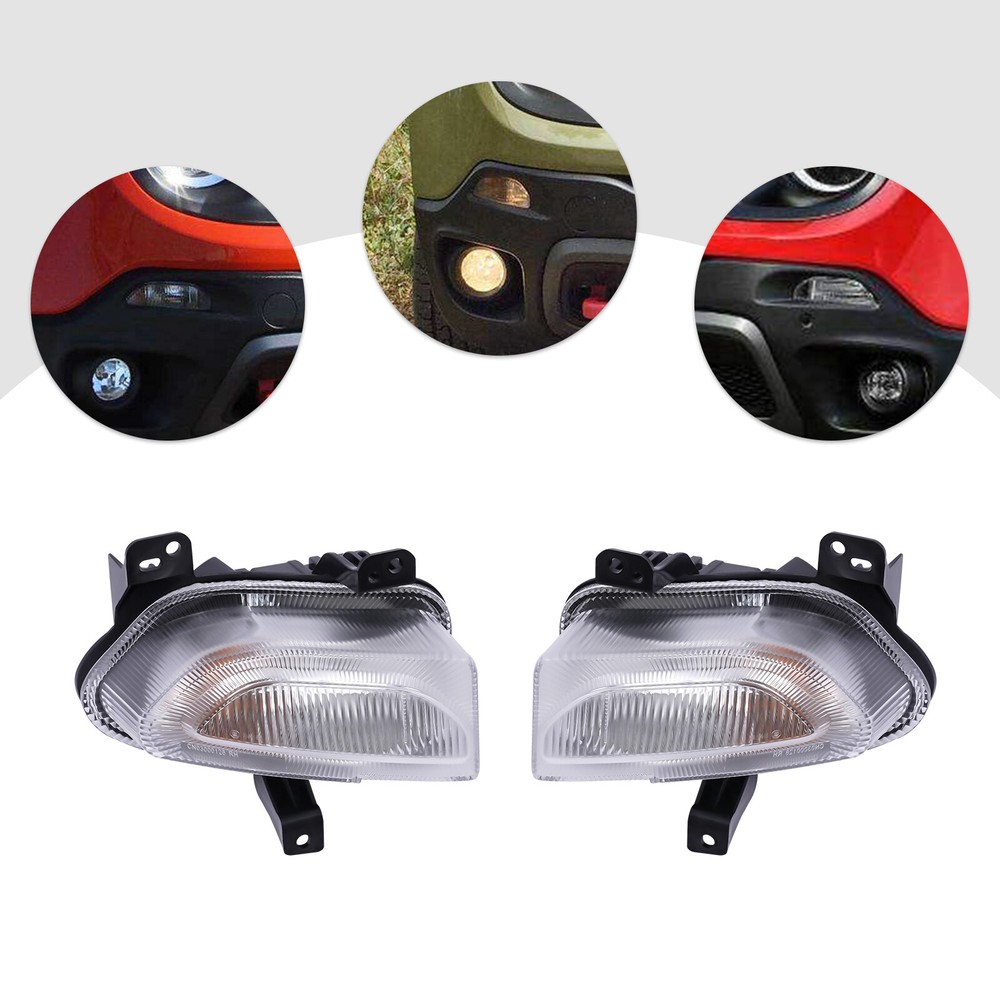 1 Pair Bumper Parking Turn Signal Light Fog Lamps For Jeep Renegade 2015-2018
