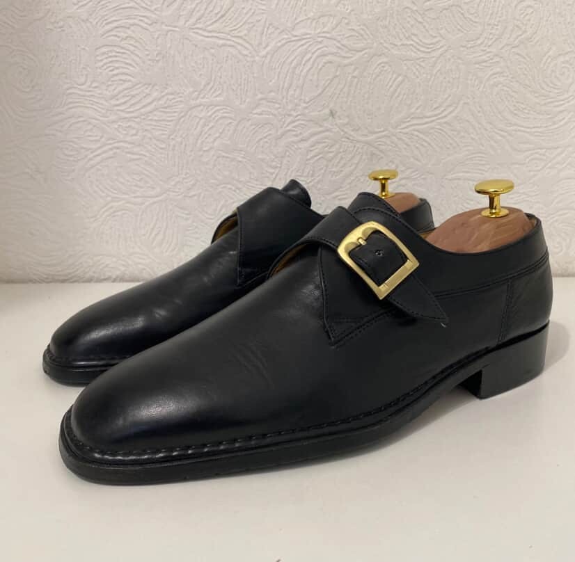 Men's Black Leather Bally Swiss Derby Shoes Size UK 8 US 9