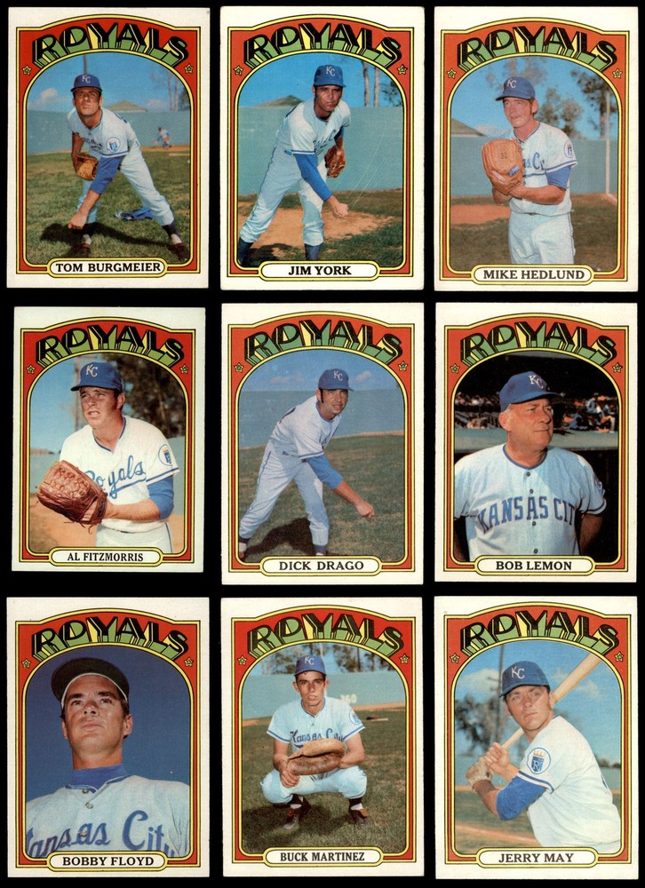 1972 Topps KC Royals Team Set 6.5 Grade EX-MT+ 6909967