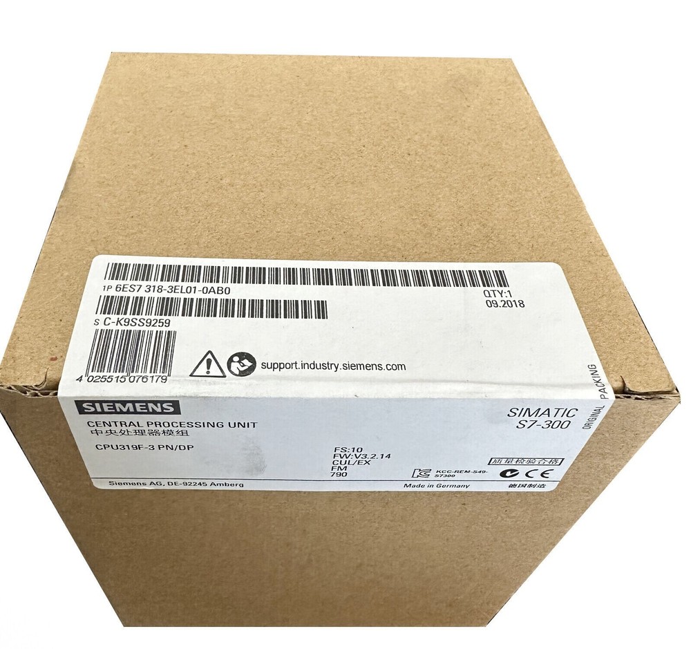 6ES7318-3EL01-0AB0 1PC New Sealed Siemens SIMATIC S7-300 6ES7 318-3EL01-0AB0