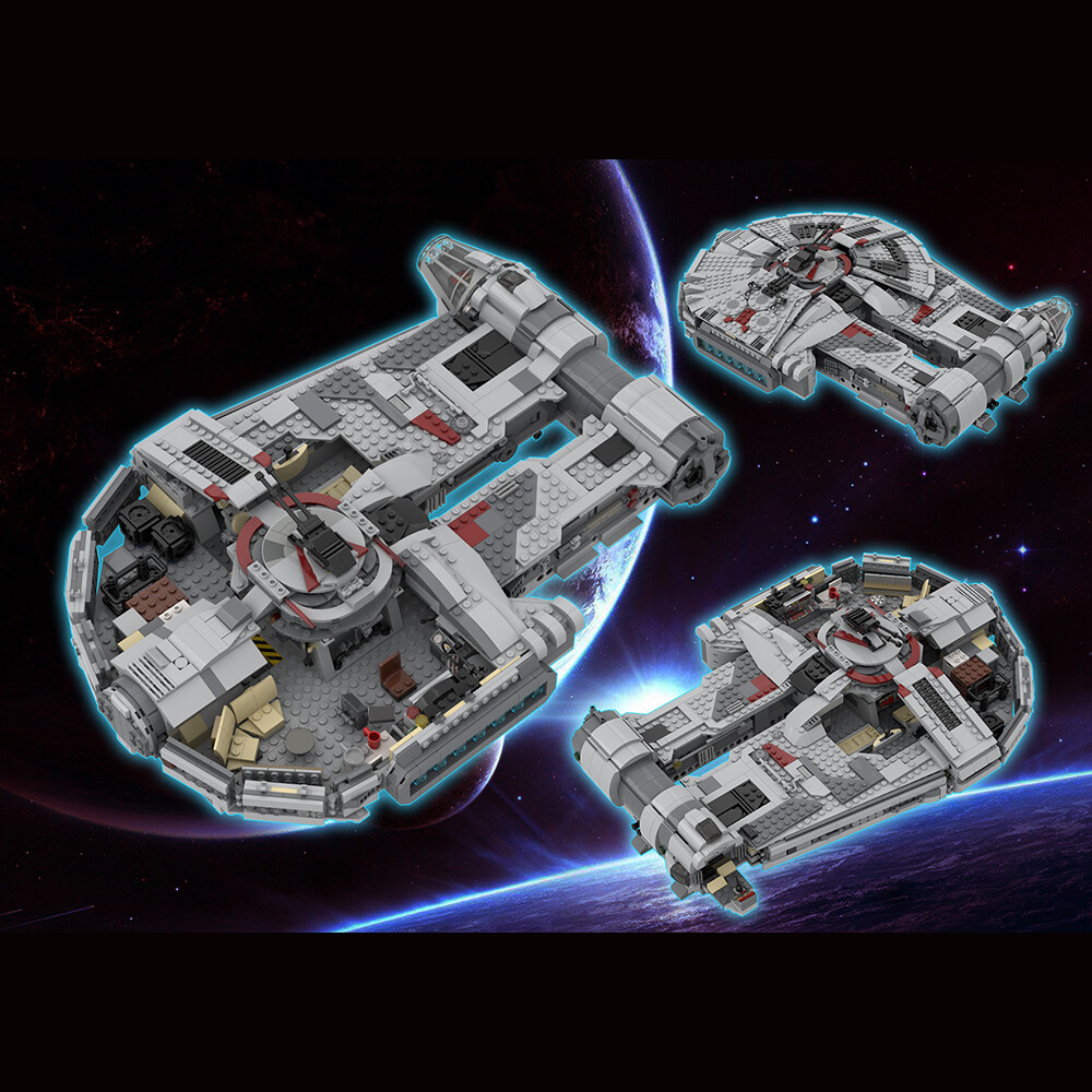 YT-2400 Freighter Sato's Hammer Outrider Model Brick Building Set