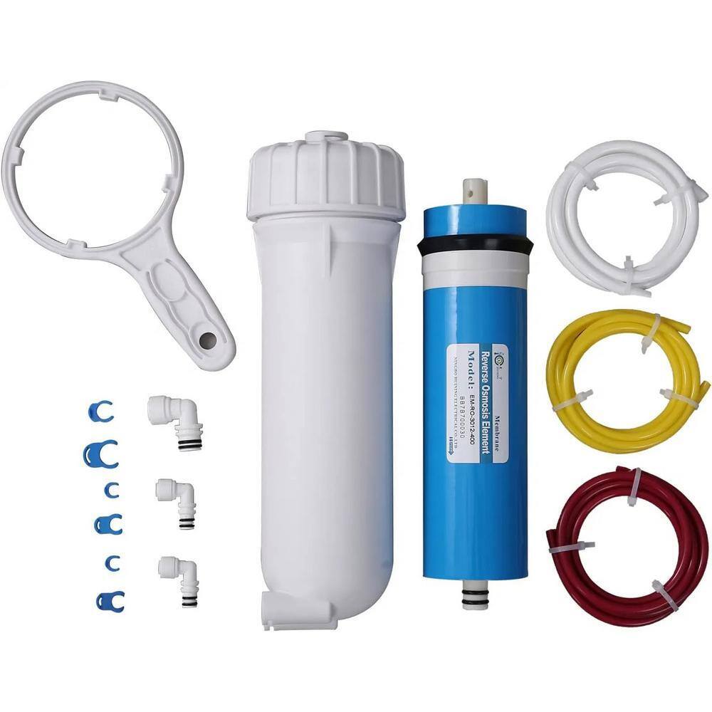 Kit de carcasa de membrana de ósmosis inversa 150GPD conector rápido, válvula de retención agua F