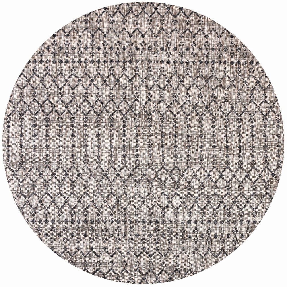 JONATHAN Y Trebol Moroccan Geometric Textured Weave Light Gray/Black 5'3