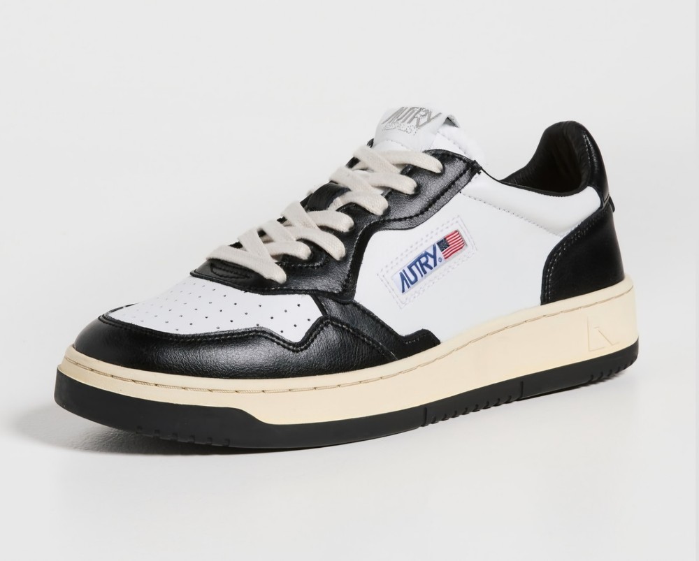Autry Medalist Low Top Leather Sneakers Men's Size 13 White/Black