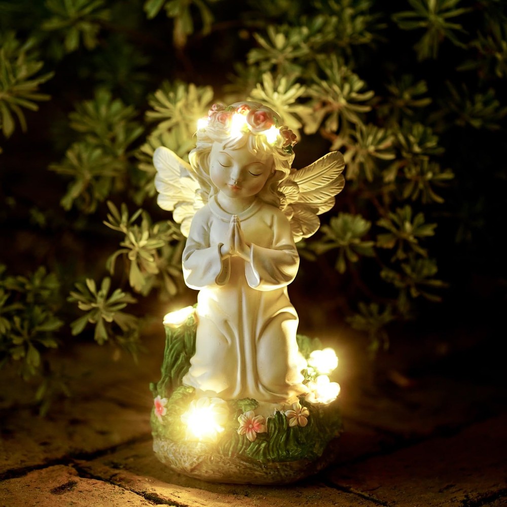 Solar-Powered Angel Statue for Garden, Patio, or Yard – Perfect Gift for Mom