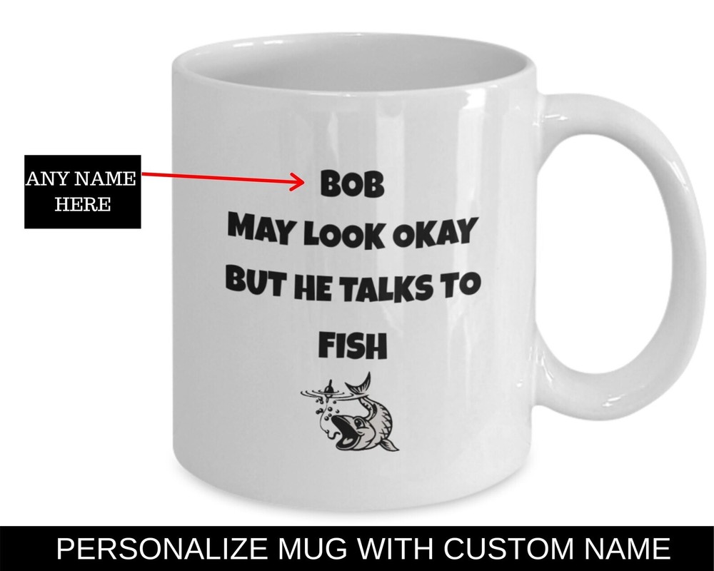 Personalized Funny Mug Gift For Fisherman For Friends Custom Names Coffee Mug