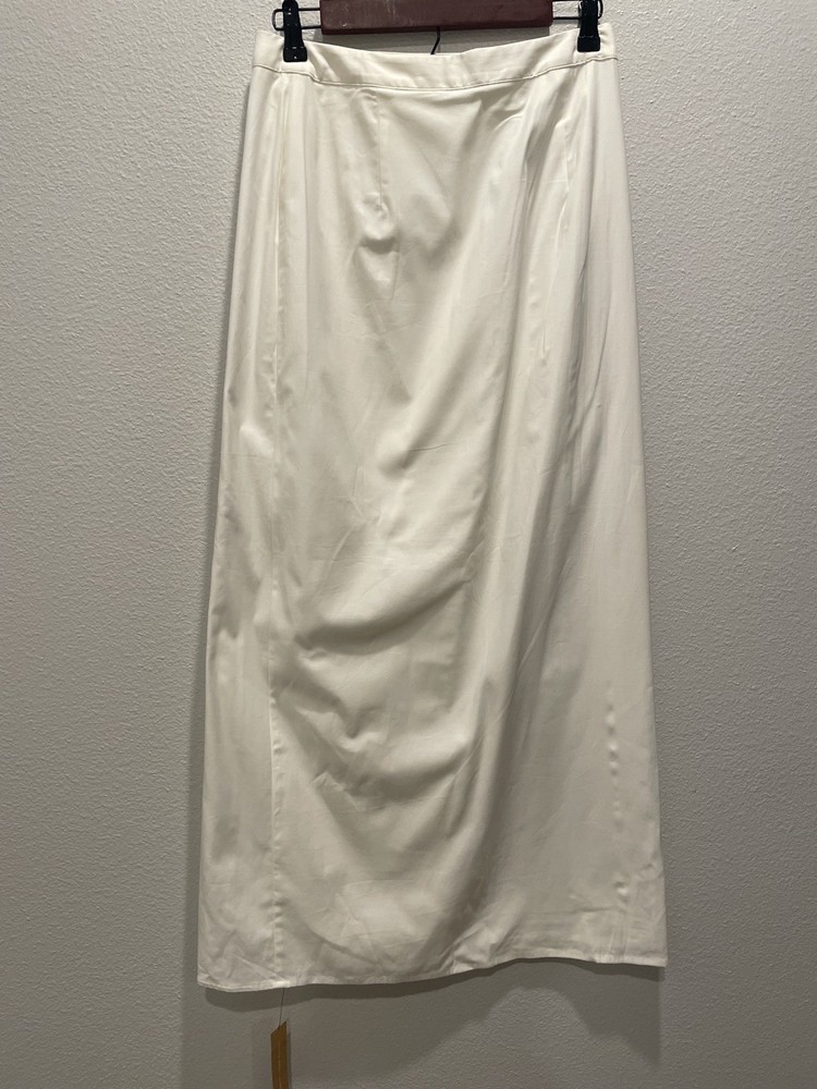 Reformation Women's Size 6 White Midi Wrap Skirt NWT Organic Cotton Boho