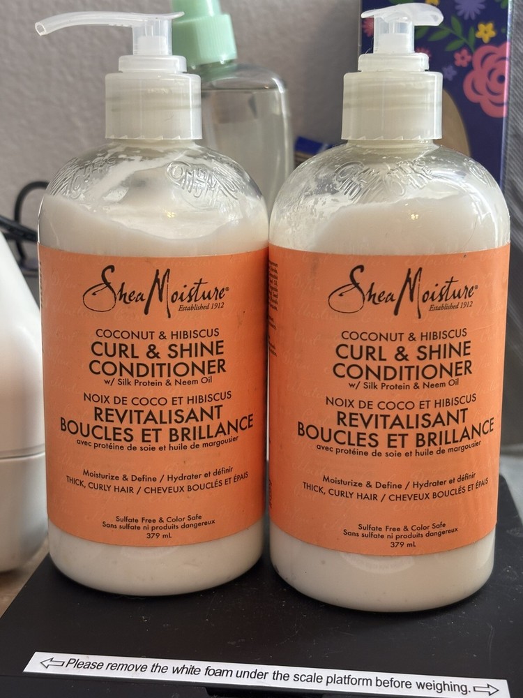 Shea Moisture Coconut Hibiscus Curl Shine Conditioner 379ml 2-Pack  