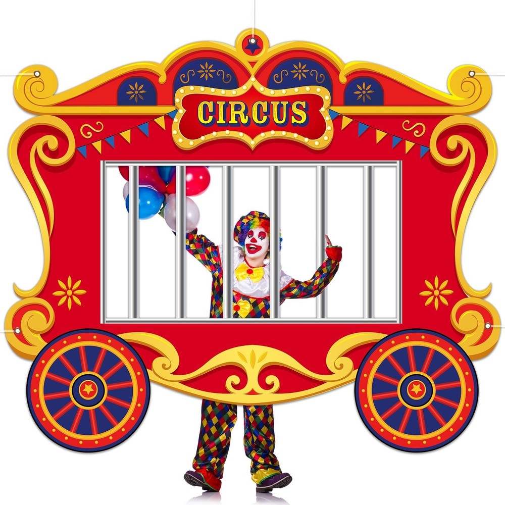 Circus Party Decorations Carnival Cage Shaped Photo Backdrop Circus Photo Boo...