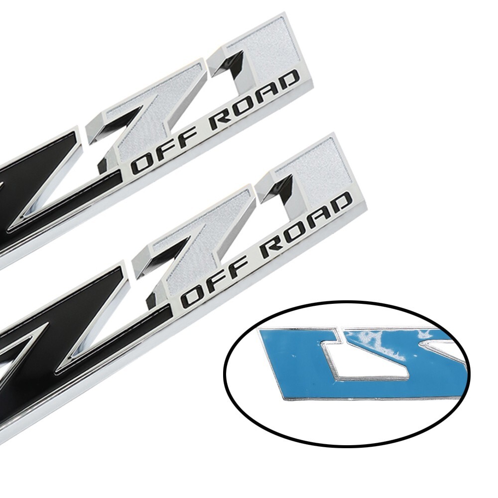 Size Door Fender Emblem Badge 3D for Silverado Tahoe Z71 OFF ROAD 10'' Nameplate