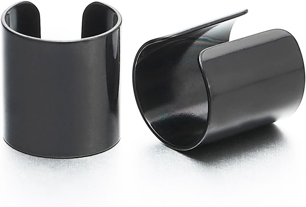 2Pcs Stylish Stainless Steel Non-Piercing Ear Cuff Ear Clip for Men and Women, Modern Accessories for Effortless Elegance