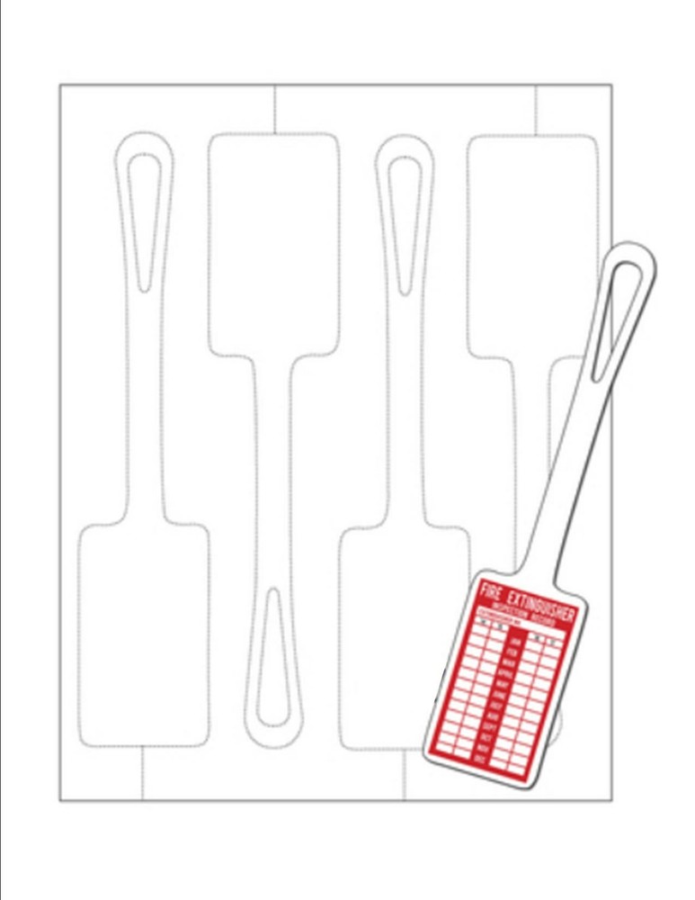 Printable Luggage Tag (No-Tear Wtrprf), 4-UP on 8.5