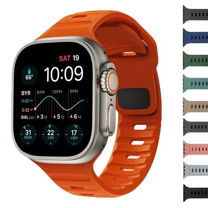 For Apple Watch Series Ultra iWatch 42/44/45/49mm Silicone, Sport Band Strap