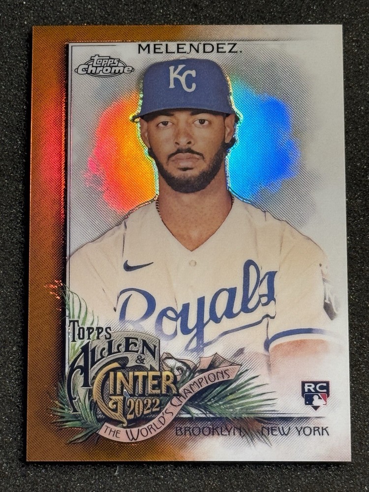 2022 Topps Allen & Ginter Chrome Orange Refractor MJ Melendez RC Royals /25