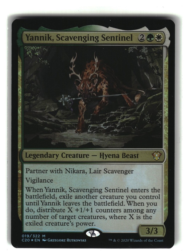 YANNIK, SCAVENGING SENTINEL Commander 2020 FOIL #19 C20(NM+)(MTG)