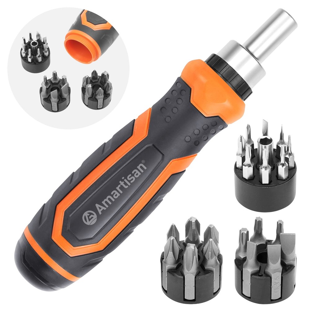 Amartisan 22 IN 1 Ratchet Screwdriver Set, Precision Multi-bit Ratchet Screw ...