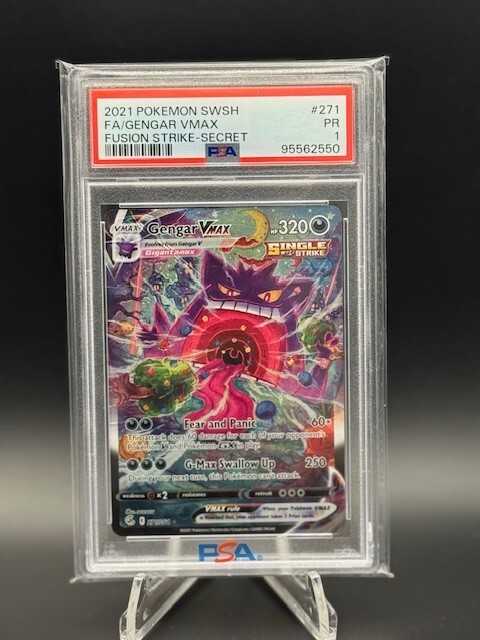 Gengar VMAX Alternate Art Secret 271/264 Fusion Strike Holo Pokemon Card