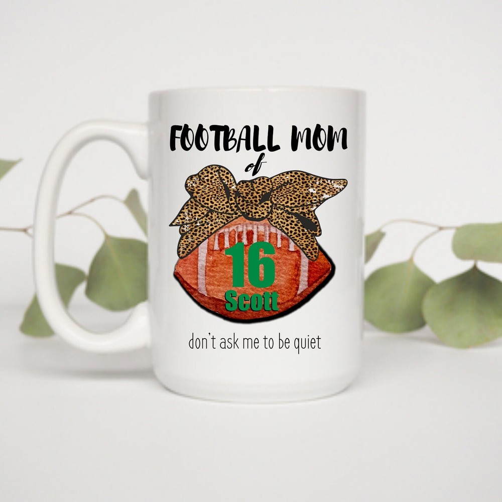 Customizable Football Mom Mug Football Mug Mom Mug Football Mom Coffee Mug