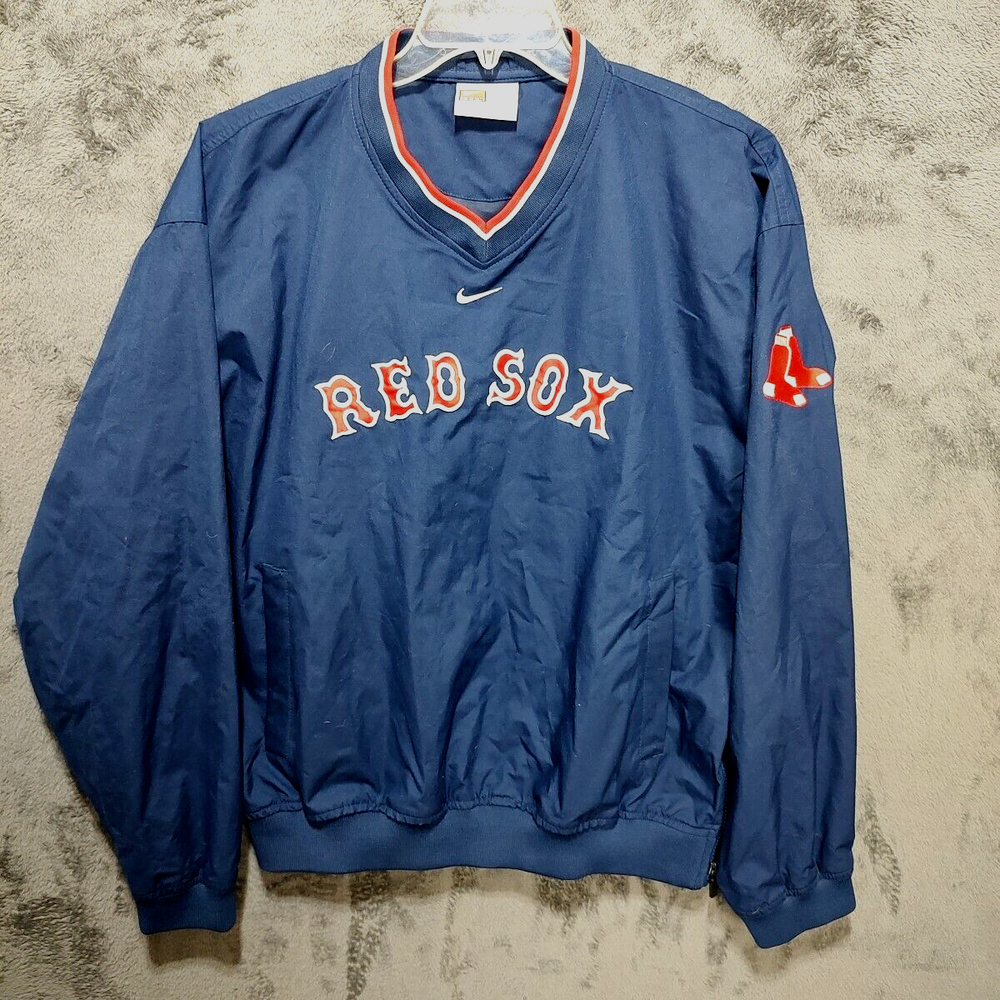 Boston Red Soxs Jacket Adult Medium NIKE Blue Embroider Baseball MLB Sport Mens