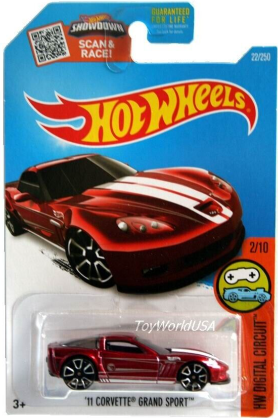 2016 Hot Wheels #22 HW Digital Circuit '11 Corvette Grand Sport Treasure Hunt