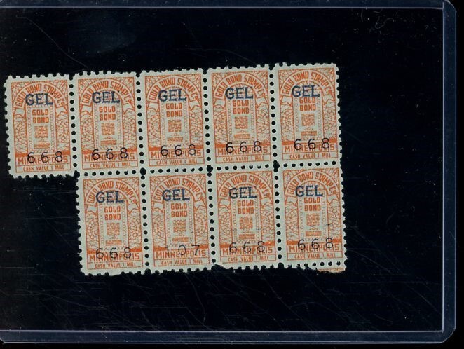 Gel Gold Bond Savings Stamps