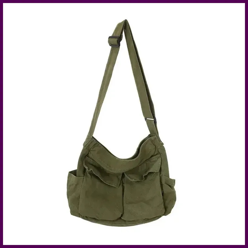Women’s Casual Canvas Messenger Shoulder Bag Large Capacity School Handbag
