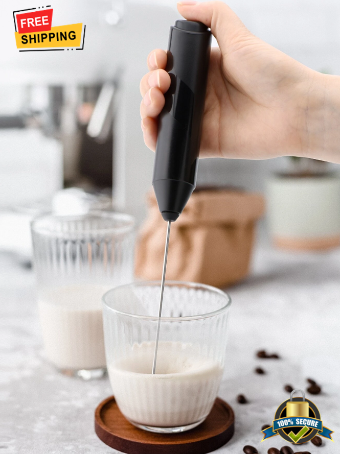 Handheld Milk Frother, Drink Mixer for Coffee, Lattes, Cappuccino & More