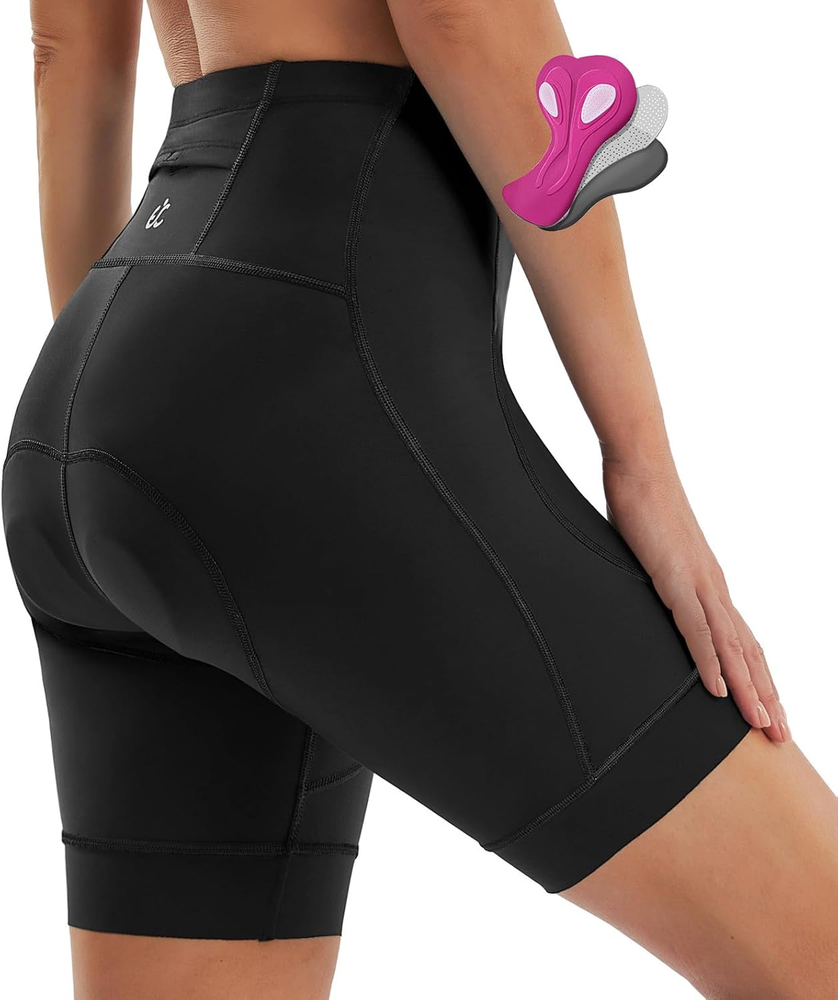 Women's 4D Padded Cycling Shorts with Pockets for Comfortable Rides