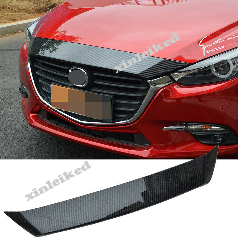 Front Bumper Upper Grille Top Trim Hood Molding Trim for Mazda 3 Axela 2017-2018