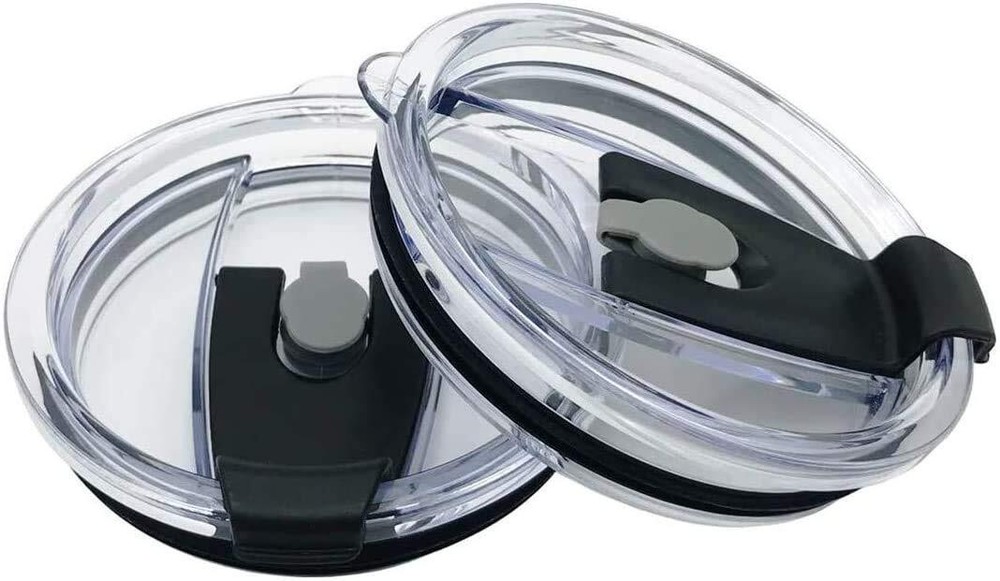 Durable Stainless Steel Tumbler Replacement Flip Lids 2-Pack for Travel Mugs