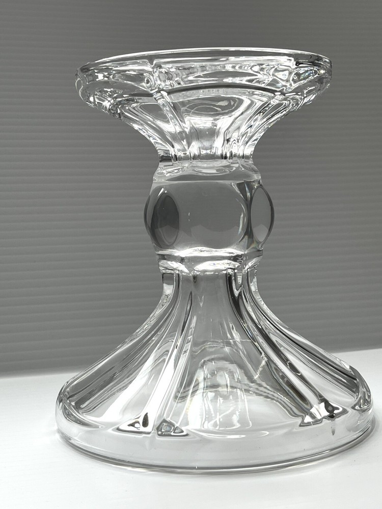24% Lead Crystal Pedestal Display Stand Pillar Candle Holder Royal Ltd Czech Re