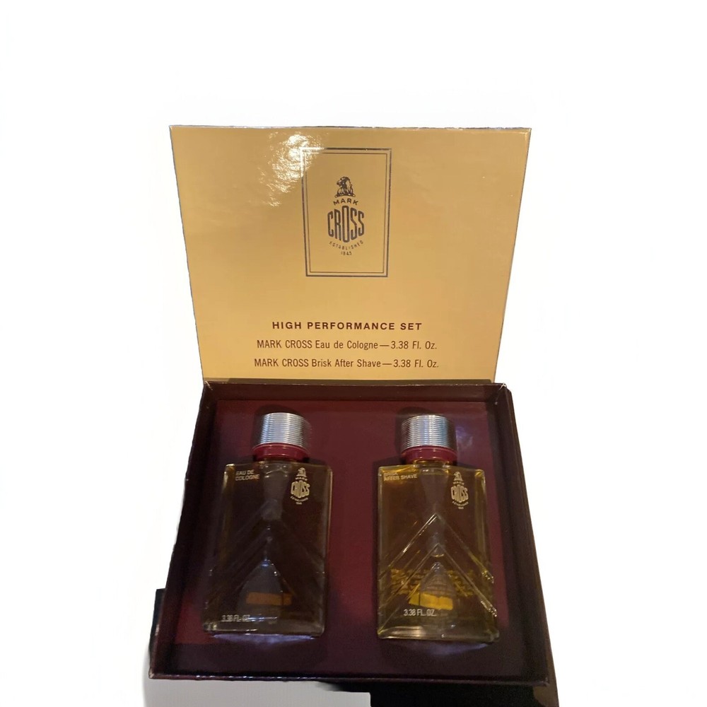 Men's VINTAGE Rare Est.1845 Mark Cross Aftershave & Cologne Gift Set 3.38 fl oz