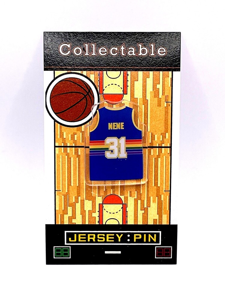 Vintage Denver Nuggets Nene throwback jersey lapel pin