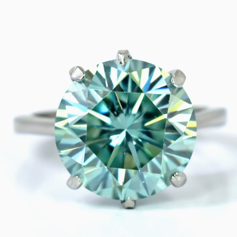 Certified 5.5ct Natural VS1 Blue Diamond Ring for Anniversary Gift in 925 Silver