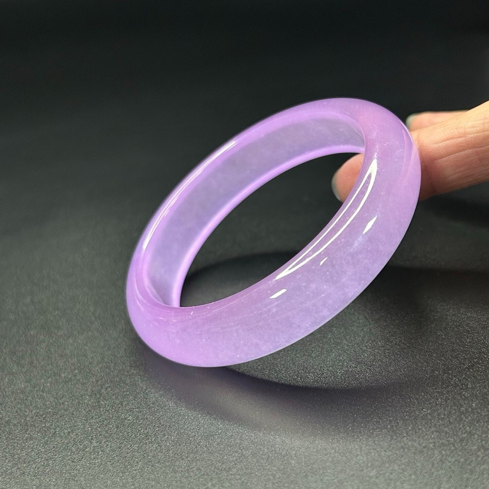 Certified Natural high Ice Burmese purple Jade jadeite bracelet bangle 58-59mm