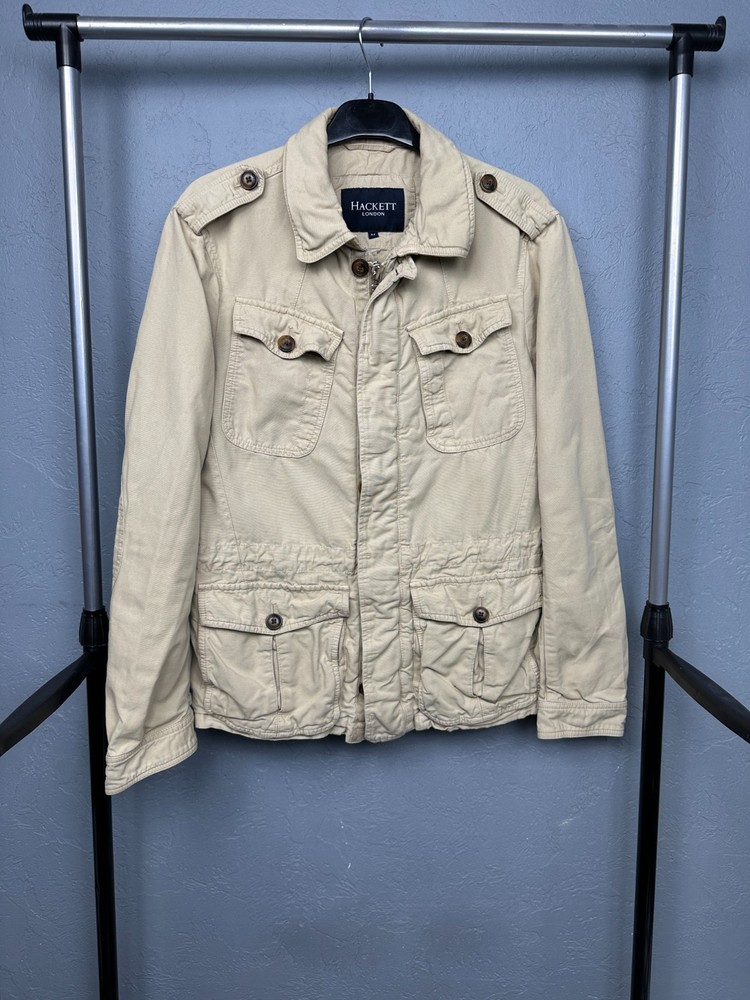 Hackett Mens Multipocket Utility Field Military Jacket Size M