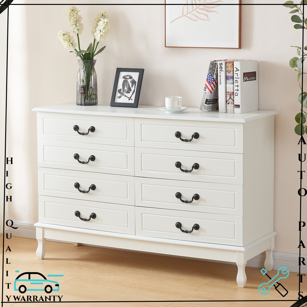 Wooden Chest Of Drawers 8 Drawers Bedroom Dresser Bedside Storage Cabinet Table