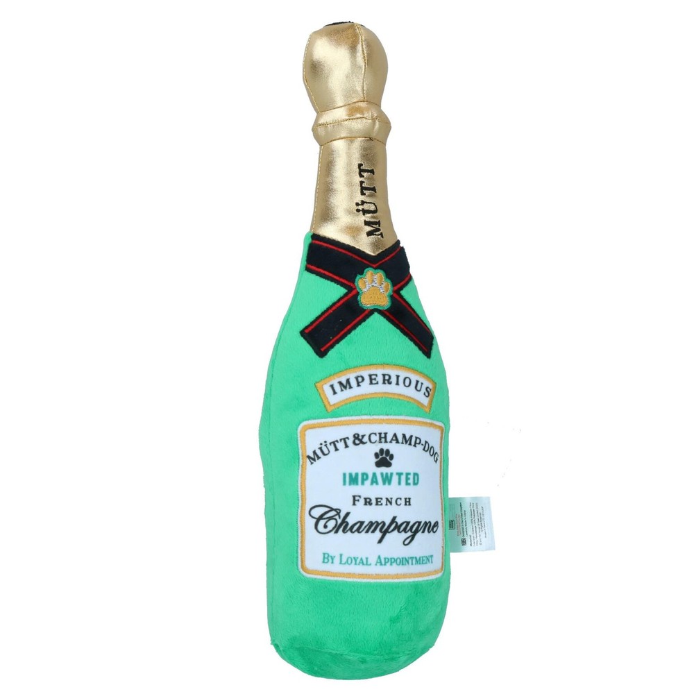 Regalo de Navidad para perro botella de champán de peluche chirriante juguete de juego regalo