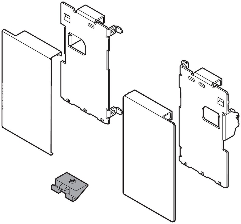 Blum ZI7.0M LEGRABOX M Interior Roll-Out Front Fixing Bracket -