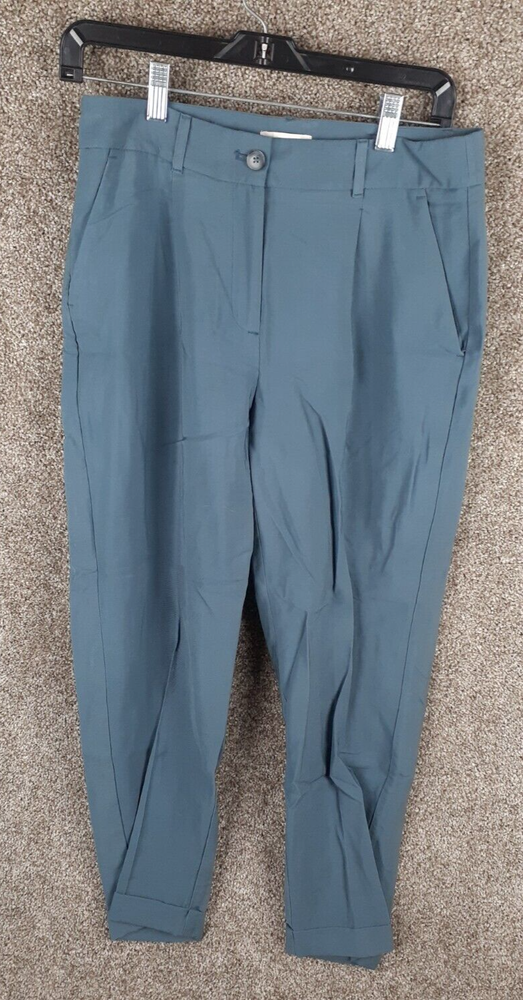 Ann Taylor Loft Skinny Ankle Pant Womens 2 Blue Cuffed Rayon Blend Pockets NWT